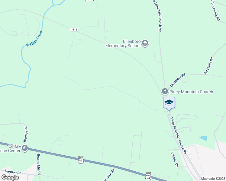 map of restaurants, bars, coffee shops, grocery stores, and more near 353 Huskey Road in Ellenboro