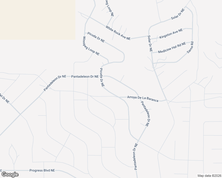 map of restaurants, bars, coffee shops, grocery stores, and more near Picuda Drive Northeast in Rio Rancho