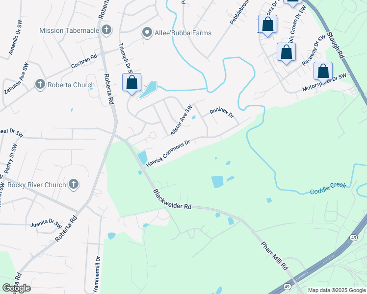 map of restaurants, bars, coffee shops, grocery stores, and more near 3176 Hawick Commons Drive in Concord