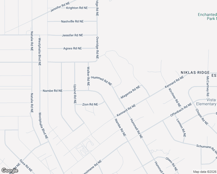 map of restaurants, bars, coffee shops, grocery stores, and more near 5203 Nambe Road Northeast in Rio Rancho