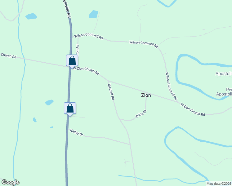 map of restaurants, bars, coffee shops, grocery stores, and more near 1932 Metcalf Road in Shelby