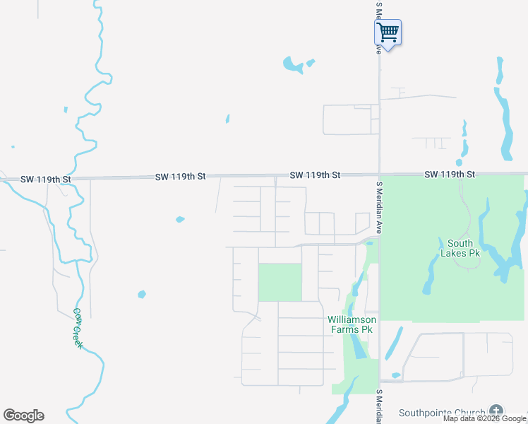 map of restaurants, bars, coffee shops, grocery stores, and more near 5100 South West 121st Court in Oklahoma City