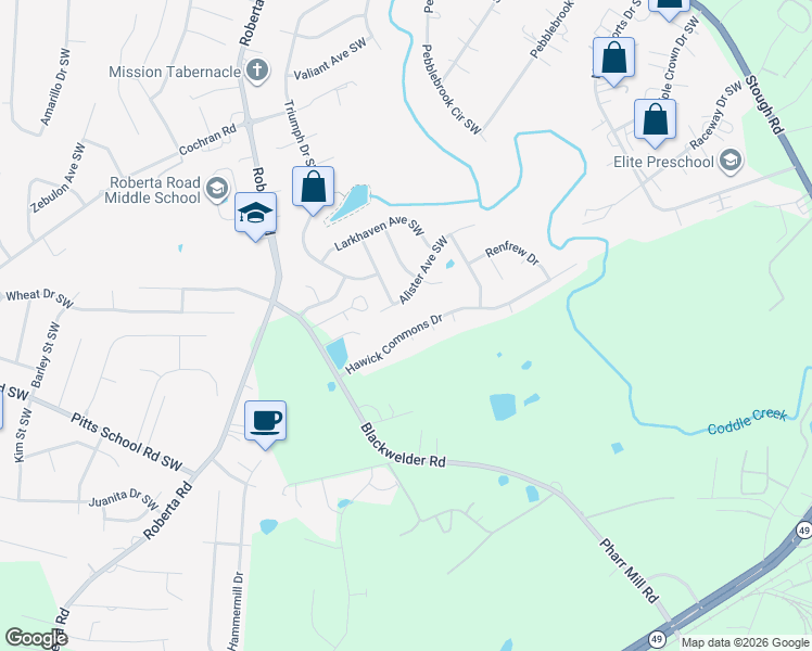 map of restaurants, bars, coffee shops, grocery stores, and more near 5041 Opus Court in Concord