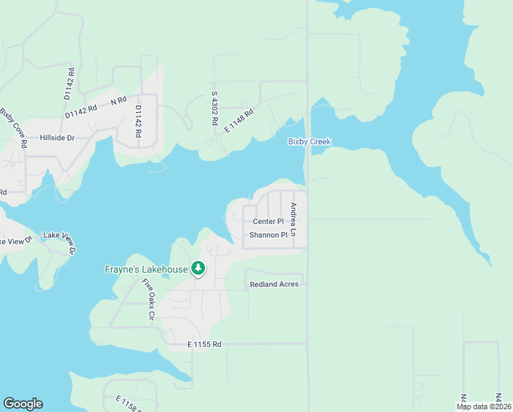 map of restaurants, bars, coffee shops, grocery stores, and more near 430303 East 1150 Road in Porum