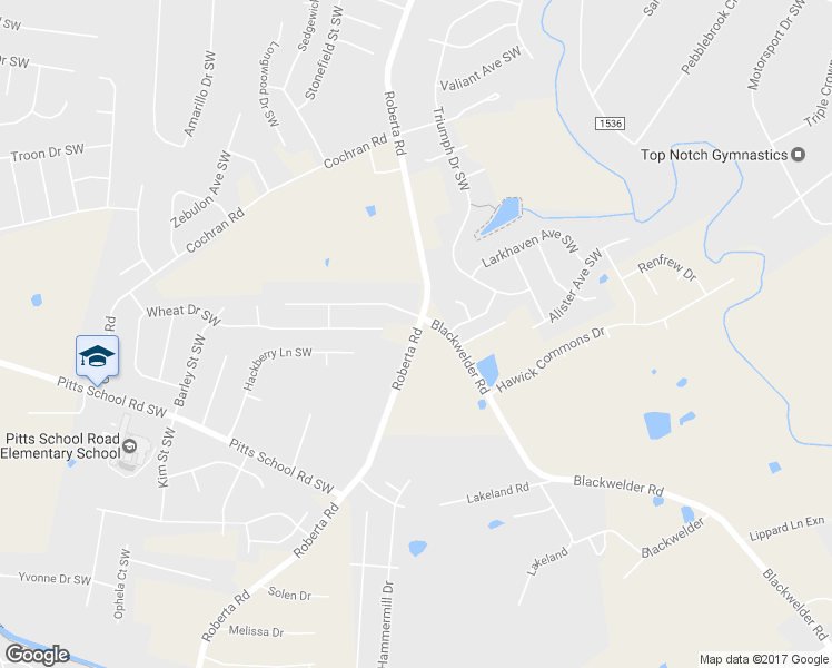 map of restaurants, bars, coffee shops, grocery stores, and more near 4990 Roberta Road in Concord
