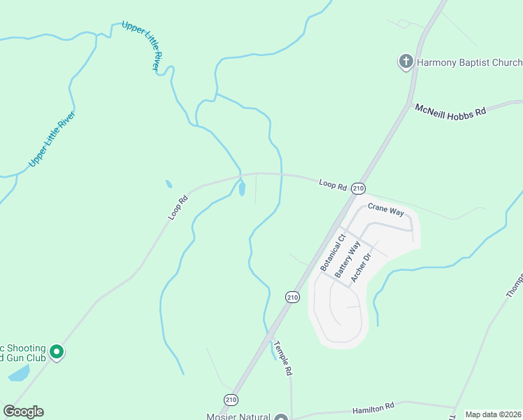 map of restaurants, bars, coffee shops, grocery stores, and more near 357 Loop Road in Bunnlevel