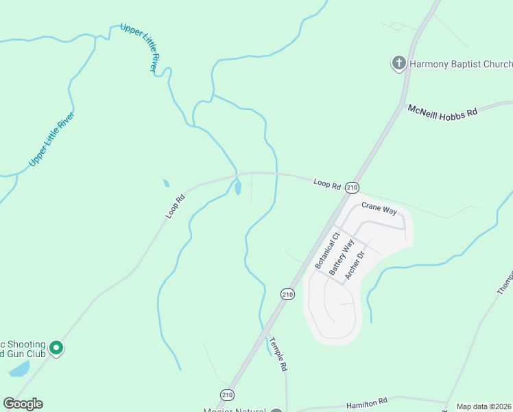 map of restaurants, bars, coffee shops, grocery stores, and more near 357 Loop Road in Bunnlevel