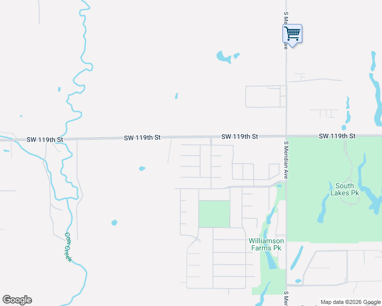 map of restaurants, bars, coffee shops, grocery stores, and more near 5100 Southwest 120th Terrace in Oklahoma City