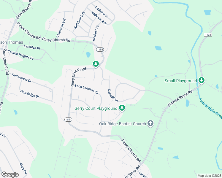 map of restaurants, bars, coffee shops, grocery stores, and more near 5107 Daffodil Lane in Concord