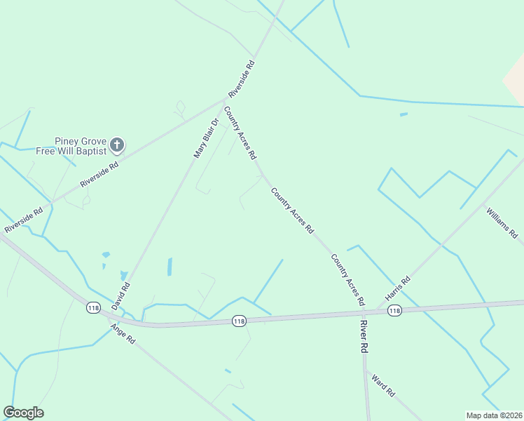 map of restaurants, bars, coffee shops, grocery stores, and more near 371 Country Acres Road in Grifton