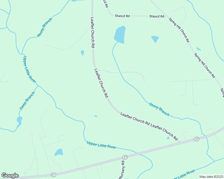 map of restaurants, bars, coffee shops, grocery stores, and more near 722 Leaflet Church Road in Lillington