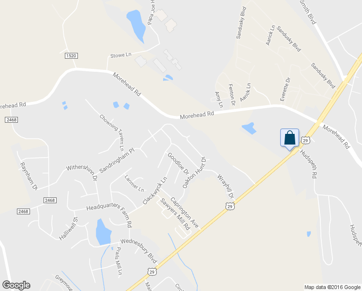map of restaurants, bars, coffee shops, grocery stores, and more near 609 Wrayhill Drive in Charlotte