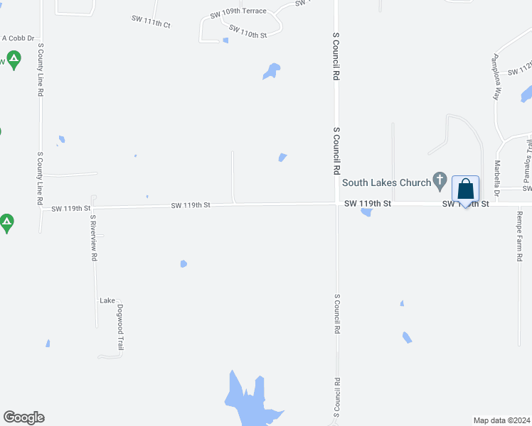 map of restaurants, bars, coffee shops, grocery stores, and more near 8208 Southwest 119th Street in Oklahoma City