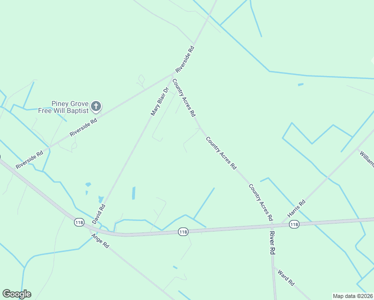 map of restaurants, bars, coffee shops, grocery stores, and more near 371 Country Acres Road in Grifton
