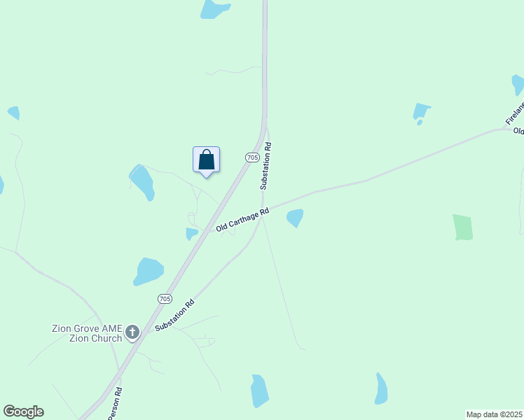 map of restaurants, bars, coffee shops, grocery stores, and more near Substation Road in Eagle Springs