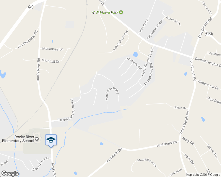 map of restaurants, bars, coffee shops, grocery stores, and more near 1058 Matchstick Place Southwest in Concord