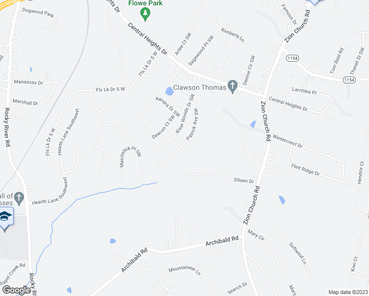 map of restaurants, bars, coffee shops, grocery stores, and more near 269 Patrick Avenue Southwest in Concord
