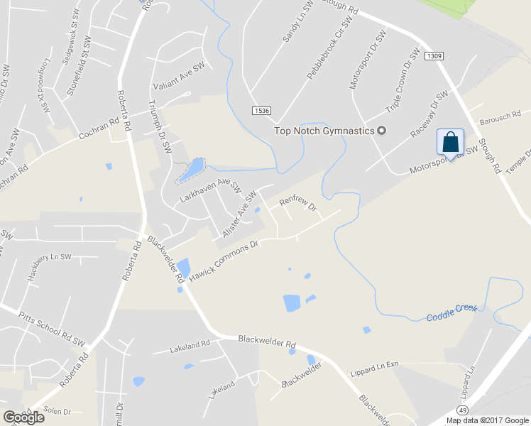 map of restaurants, bars, coffee shops, grocery stores, and more near 4964 Astonshire Lane in Concord