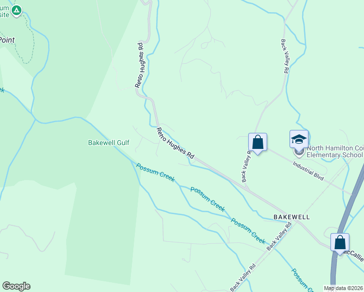 map of restaurants, bars, coffee shops, grocery stores, and more near 827 Retro Hughes Road in Sale Creek