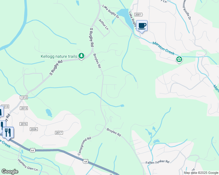 map of restaurants, bars, coffee shops, grocery stores, and more near 102 Prestwick Drive in Hendersonville