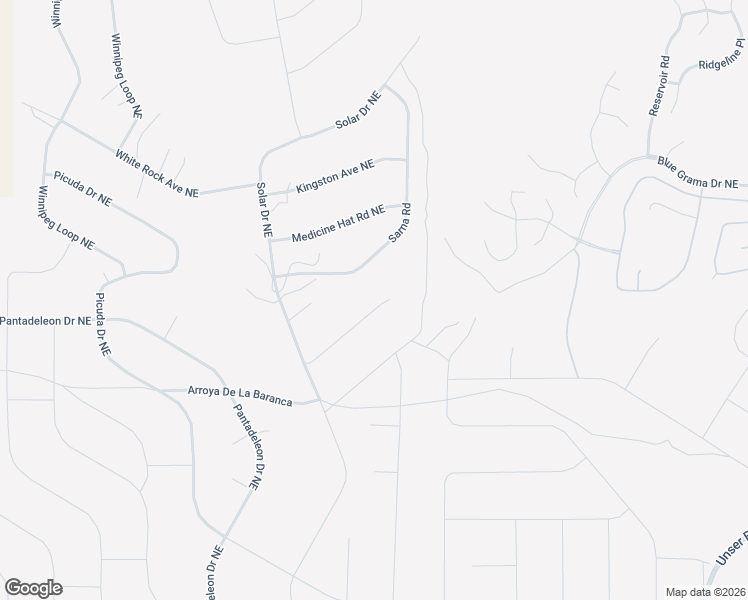 map of restaurants, bars, coffee shops, grocery stores, and more near Sarnia Road Northeast in Rio Rancho