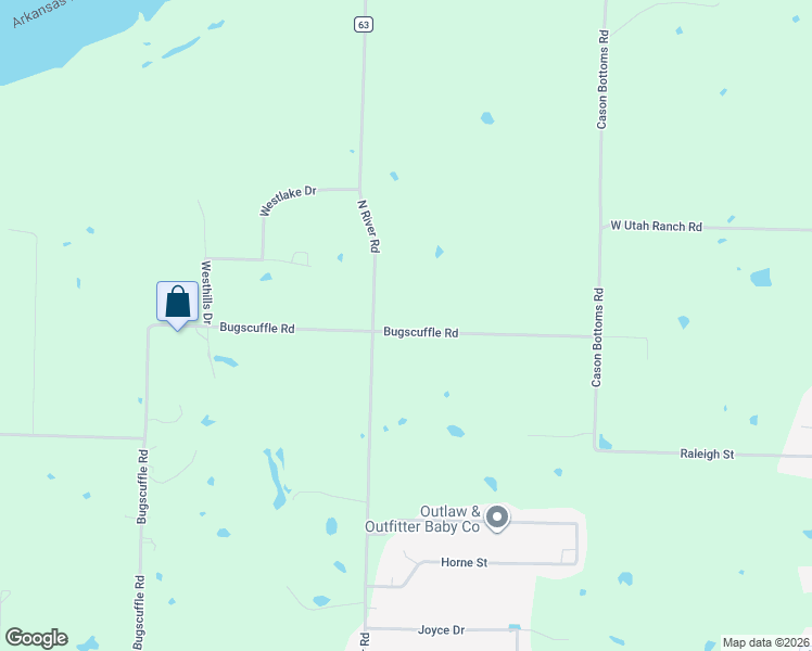 map of restaurants, bars, coffee shops, grocery stores, and more near 3005 Bugscuffle Road in Lavaca