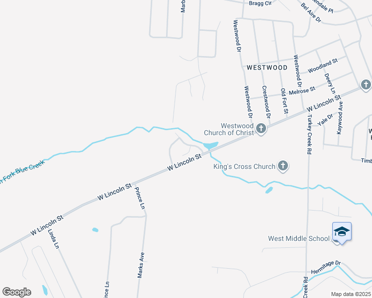 map of restaurants, bars, coffee shops, grocery stores, and more near 201 Blue Lake Drive in Tullahoma