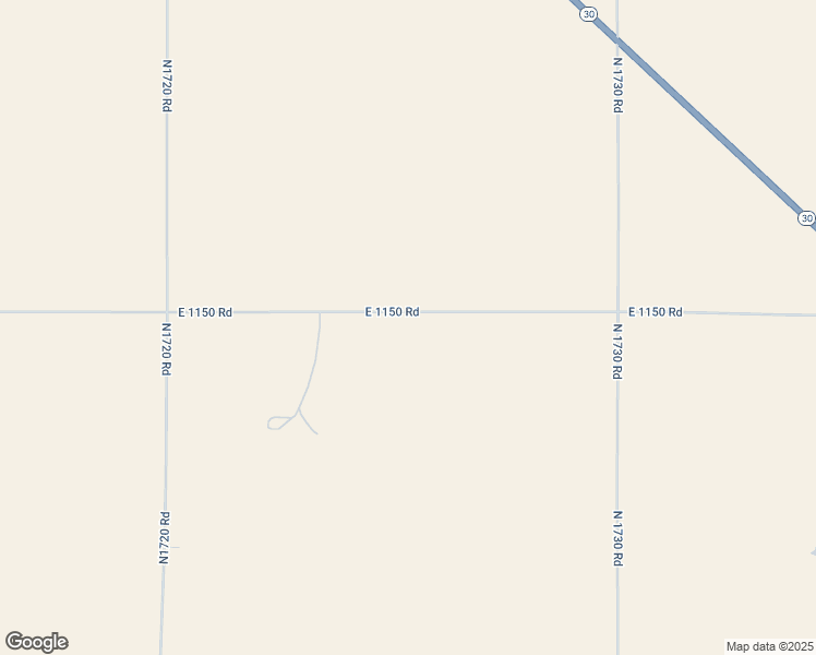 map of restaurants, bars, coffee shops, grocery stores, and more near 17262 East 1150 Road in Sweetwater