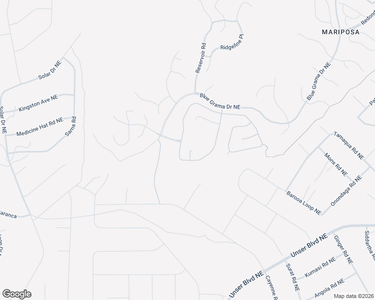 map of restaurants, bars, coffee shops, grocery stores, and more near 5736 Pikes Peak Loop Northeast in Rio Rancho