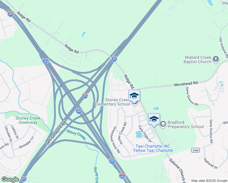 map of restaurants, bars, coffee shops, grocery stores, and more near in Charlotte