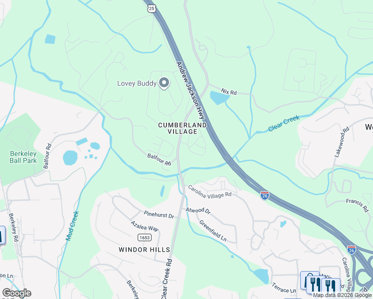 map of restaurants, bars, coffee shops, grocery stores, and more near 214 Cranbrook Circle in Hendersonville