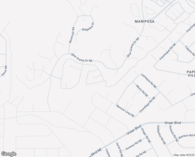 map of restaurants, bars, coffee shops, grocery stores, and more near 1812 Blanca Peak Trail Northeast in Rio Rancho