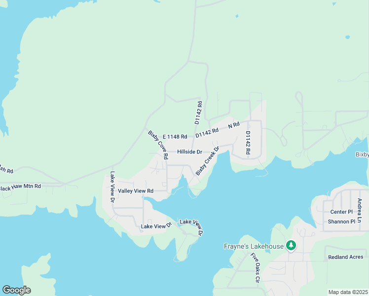 map of restaurants, bars, coffee shops, grocery stores, and more near 429581 East 1148 Road in Porum
