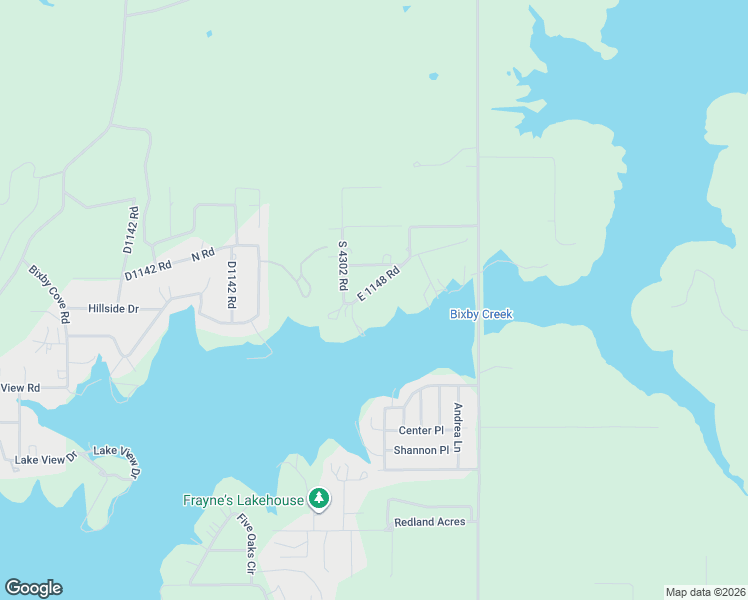 map of restaurants, bars, coffee shops, grocery stores, and more near 430246 East 1148 Road in Porum
