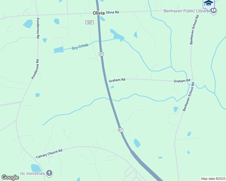 map of restaurants, bars, coffee shops, grocery stores, and more near 3166 North Carolina 87 in Sanford