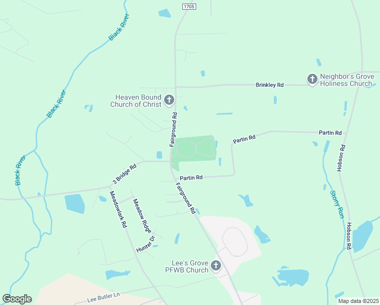 map of restaurants, bars, coffee shops, grocery stores, and more near 5587 Fairground Road in Dunn