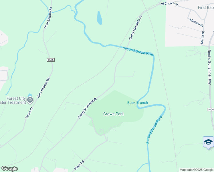 map of restaurants, bars, coffee shops, grocery stores, and more near 851 Cherry Mountain Street in Forest City