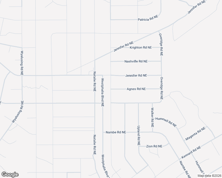 map of restaurants, bars, coffee shops, grocery stores, and more near Agnes Road Northeast in Rio Rancho