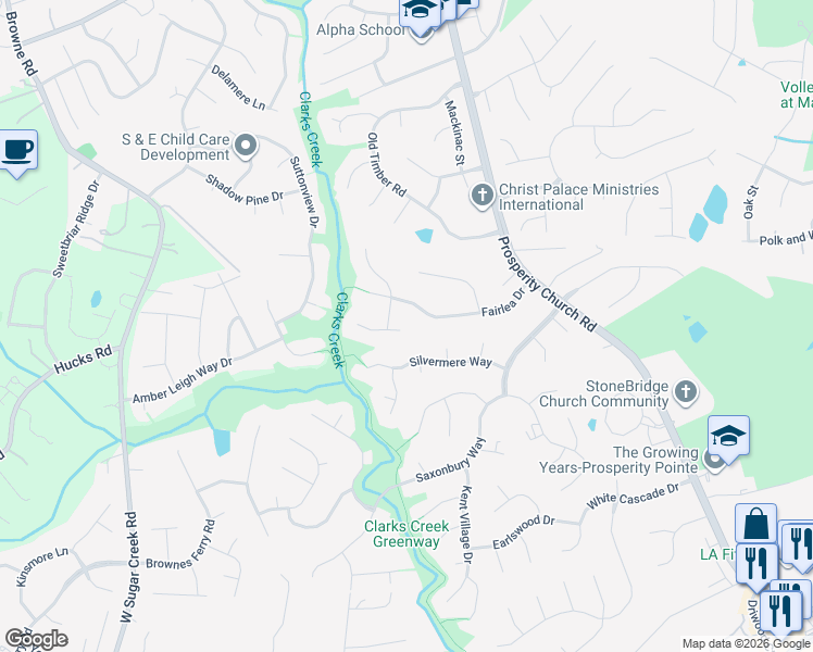 map of restaurants, bars, coffee shops, grocery stores, and more near in Charlotte