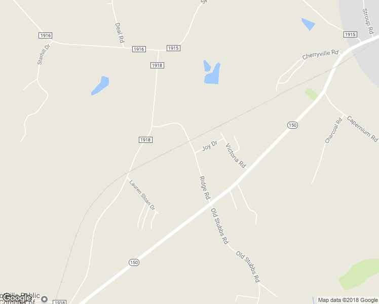 map of restaurants, bars, coffee shops, grocery stores, and more near 127 Ridge Road in Cherryville