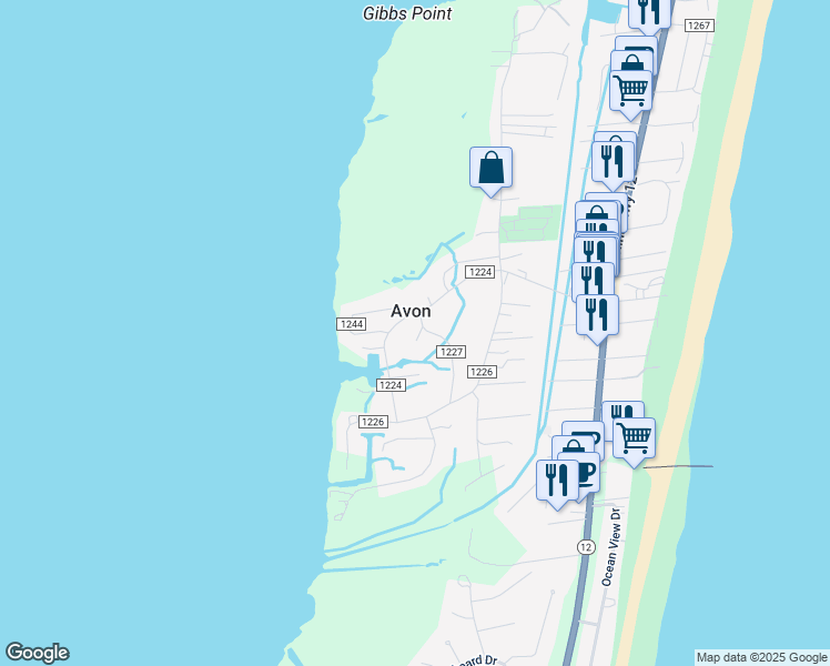 map of restaurants, bars, coffee shops, grocery stores, and more near 40199 Ebenezer Lane in Avon