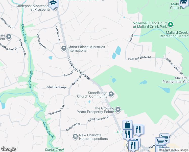 map of restaurants, bars, coffee shops, grocery stores, and more near in Charlotte