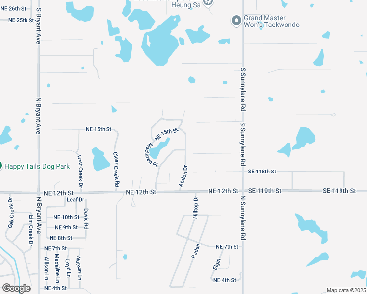 map of restaurants, bars, coffee shops, grocery stores, and more near 2613 Northeast 14th Street in Moore