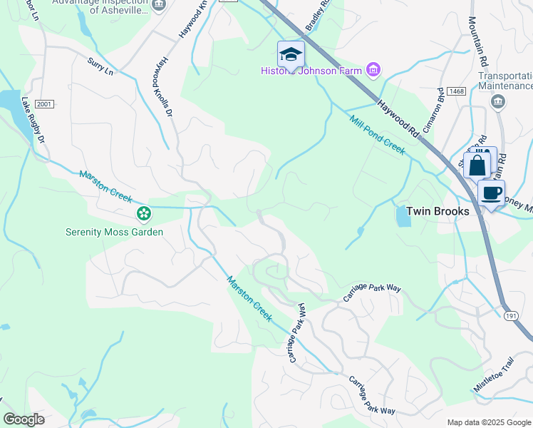 map of restaurants, bars, coffee shops, grocery stores, and more near 162 Summit Hill Road in Hendersonville