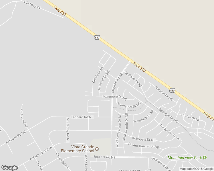 map of restaurants, bars, coffee shops, grocery stores, and more near Dona Ana Loop Northeast in Rio Rancho