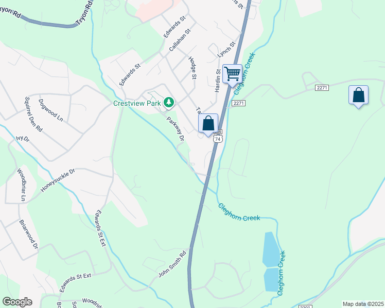 map of restaurants, bars, coffee shops, grocery stores, and more near 164 Cottage Lane in Rutherfordton