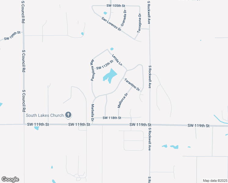 map of restaurants, bars, coffee shops, grocery stores, and more near 11616 Marbella Drive in Oklahoma City