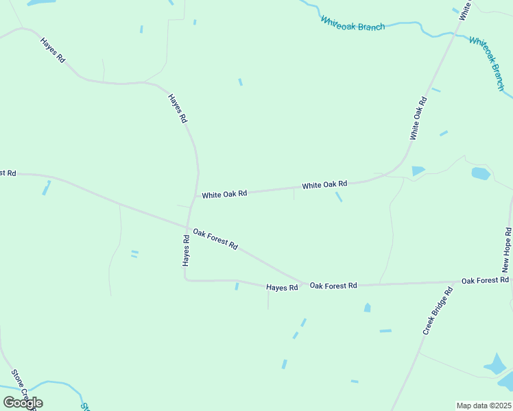 map of restaurants, bars, coffee shops, grocery stores, and more near 1335 White Oak Road in Four Oaks