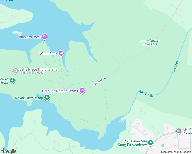 map of restaurants, bars, coffee shops, grocery stores, and more near 6211 Sample Road in Huntersville