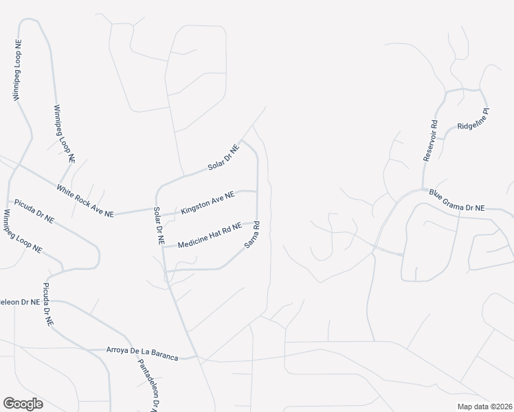 map of restaurants, bars, coffee shops, grocery stores, and more near Sarnia Road Northeast in Rio Rancho